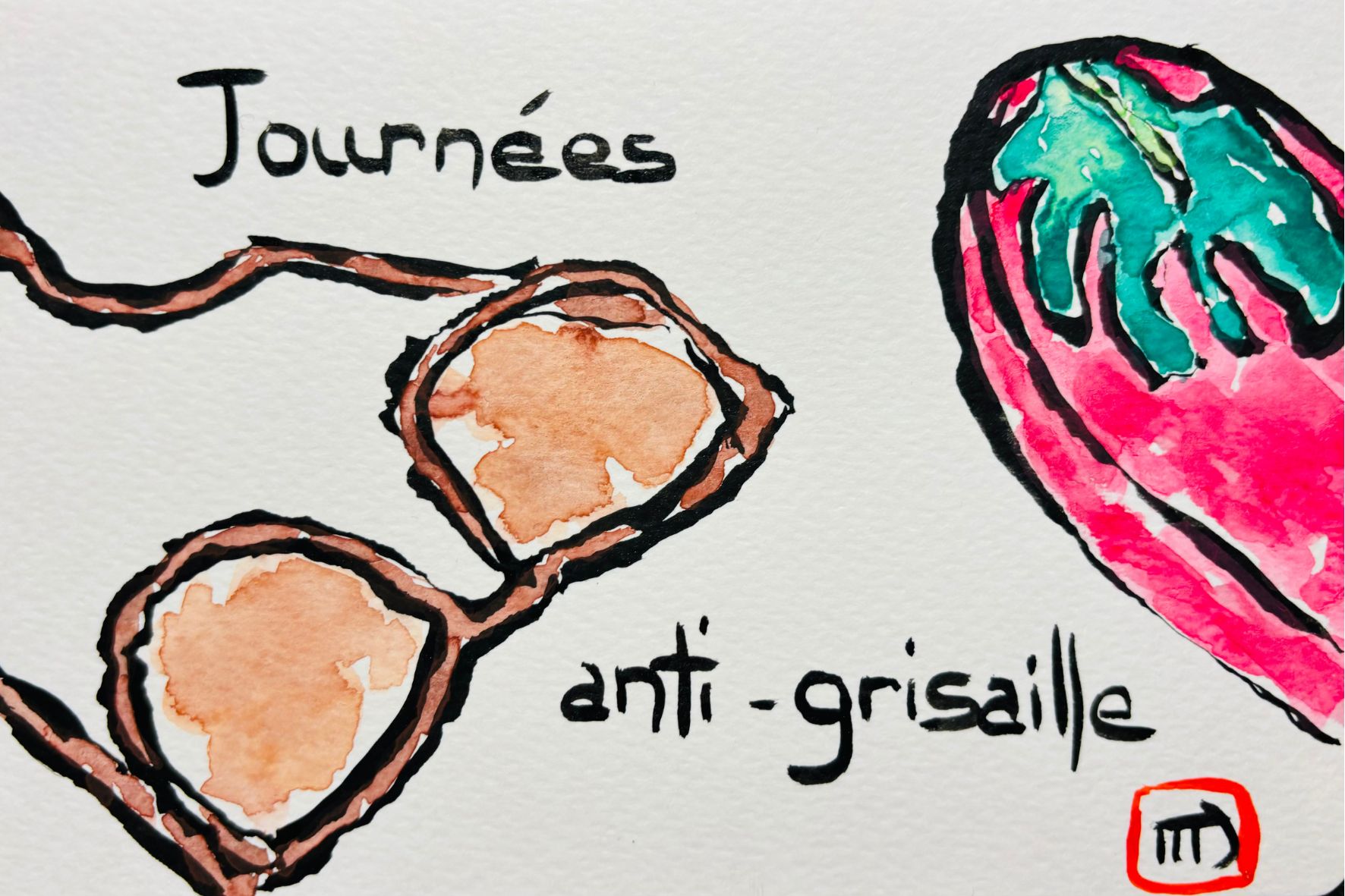 Etegami de lunettes
